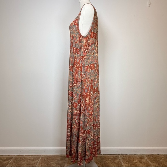 Peruvian Connection Sleeveless Maxi Dress Abstract Print Women’s Size Large - Picture 5 of 8